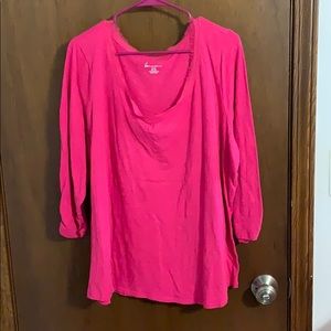 Lane Bryant Pink 3/4 sleeve top